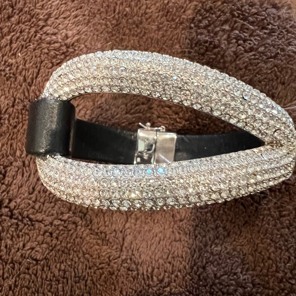 Joan Boyce "Edgy Diva" Pave Crystal Cord Bracelet